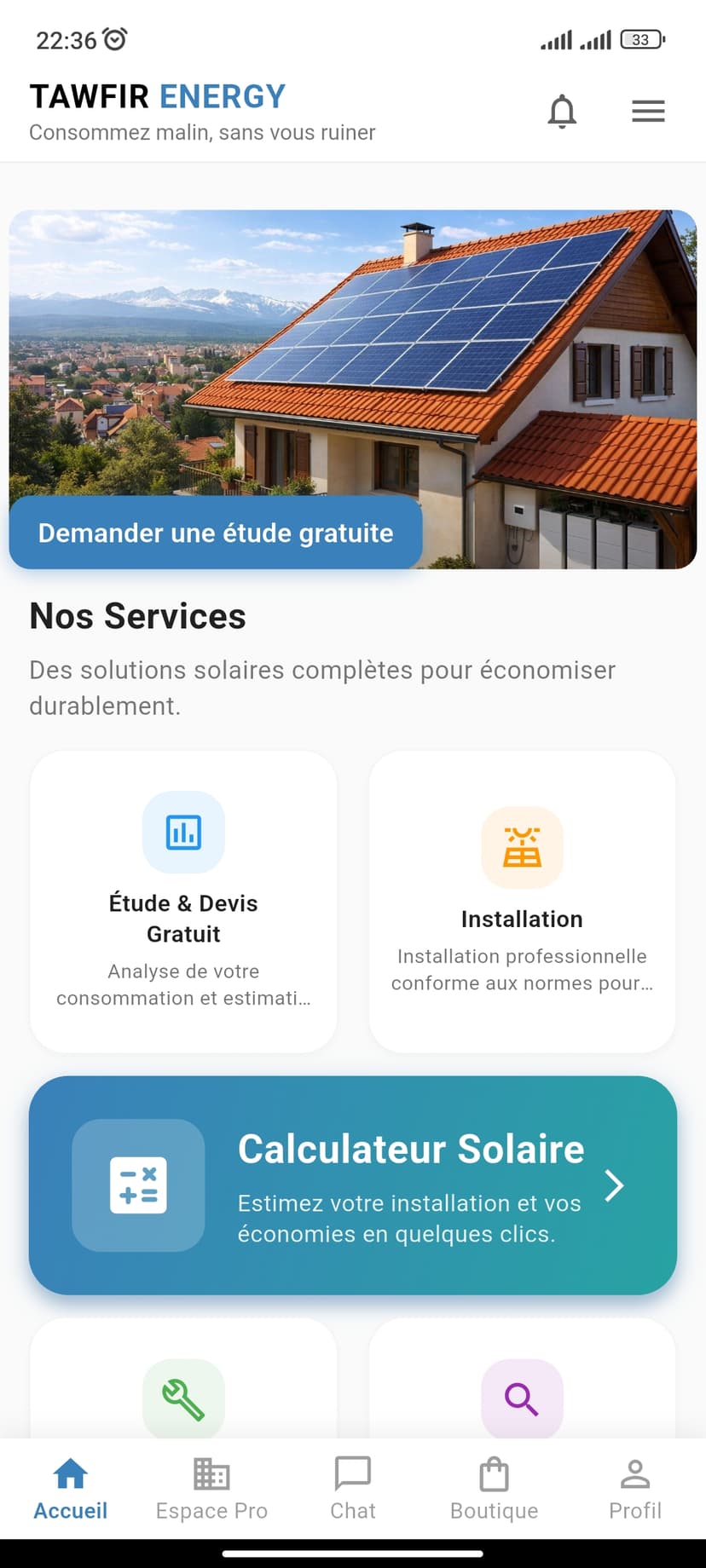 Application Tawfir Energy